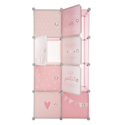 Rangement penderie Rose pour chambre d'enfant Atmosphera