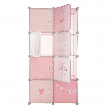 Rangement penderie Rose pour chambre d'enfant Atmosphera