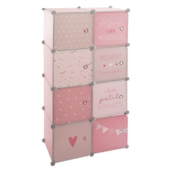 Rangement penderie Rose pour chambre d'enfant Atmosphera