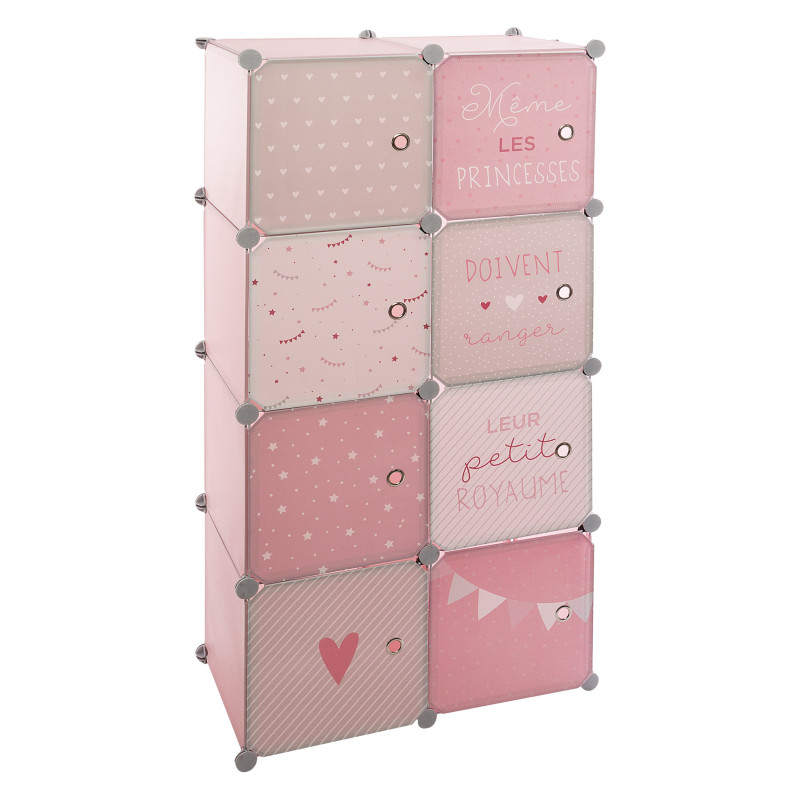 Rangement penderie Rose pour chambre d'enfant Atmosphera