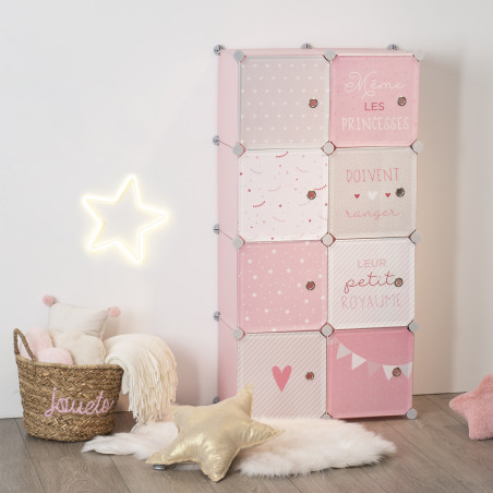 Rangement penderie Rose pour chambre d'enfant Atmosphera