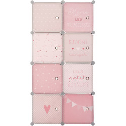 Rangement penderie Rose pour chambre d'enfant Atmosphera