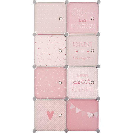 Rangement penderie Rose pour chambre d'enfant Atmosphera