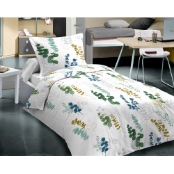 Parure de couette Euka pour lit 90 x 190 cm 100% coton / 57 fils/cm²