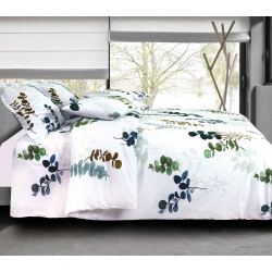 Parure de draps 3 pièces Euka pour lit 90 x 190 cm 100% coton / 57 fils/cm²