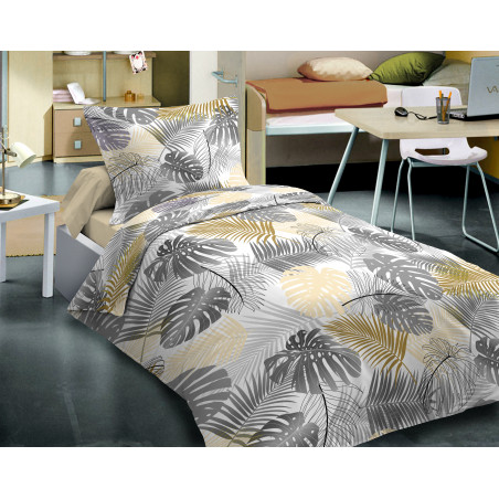 Parure de draps 3 pièces Podoma Gold pour lit 90 x 190 cm 100% coton / 57 fils/cm²
