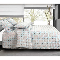 Parure de couette Slothy Blue pour lit 90 x 190 cm 100% coton / 57 fils/cm²