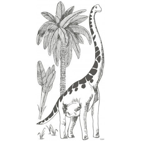 Sticker Lilipinso dinosaure et palmier 64 x 130cm