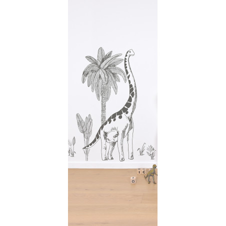 Sticker Lilipinso dinosaure et palmier 64 x 130cm