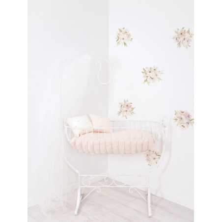 Sticker Lilipinso Sticker décor bouquet de fleurs roses orangées 64 x 90 cm
