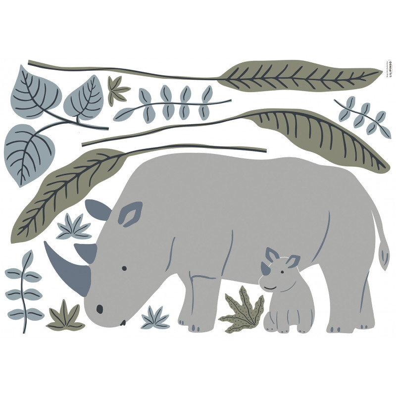 Sticker Lilipinso les Rhinos 64 x 40 cm