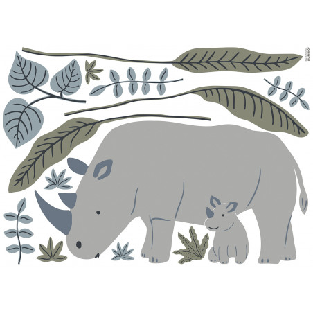 Sticker Lilipinso les Rhinos 64 x 40 cm