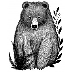 Sticker Lilipinso Ours des montagnes 43 x 55 cm