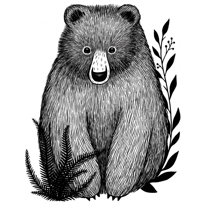 Sticker Lilipinso Ours des montagnes 43 x 55 cm