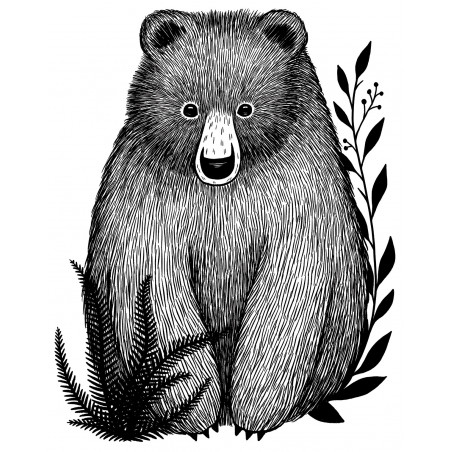Sticker Lilipinso Ours des montagnes 43 x 55 cm