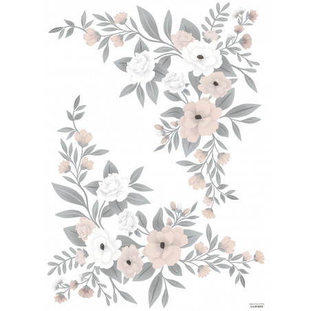 Sticker Lilipinso Oiseaux Tropicaux et feuilles 64 x 130 cm