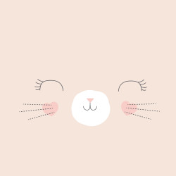 Parure de couette 140 x 200 "Chat" Réversible 100% Coton / 57 Fils/cm²