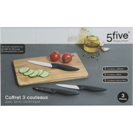 Coffret de 3 couteaux céramique  Secret de Gourmet