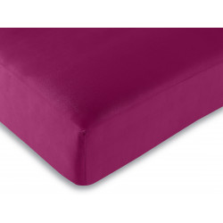 Drap housse Fushia 90 x 190 cm / 100% coton / 57 fils/cm²
