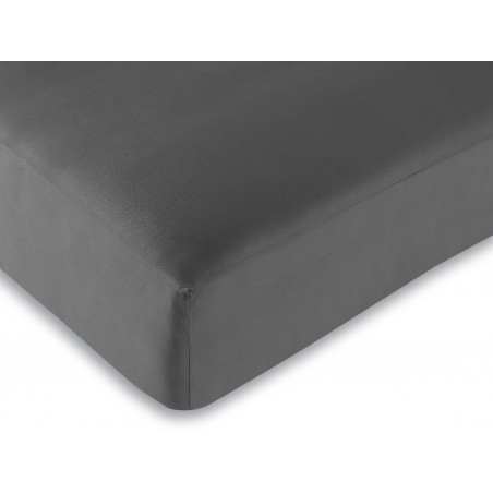 Drap housse Anthracite 140 x 190 cm / 100% coton / 57 fils/cm²