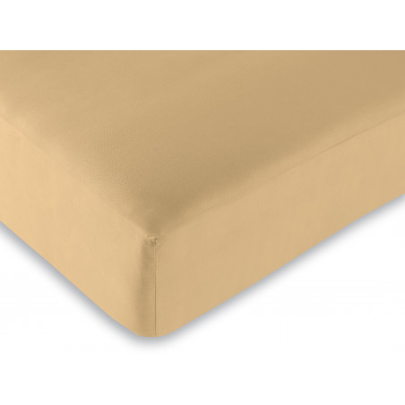 Drap housse Taupe 140 x 190 cm / 100% coton / 57 fils/cm²
