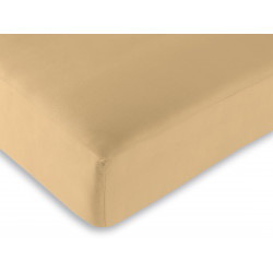 Drap housse Taupe 180 x 200 cm / 100% coton / 57 fils/cm² "King size"