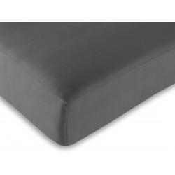 Drap housse Anthracite 200 x 200 cm / 100% coton / 57 fils/cm² "King size"