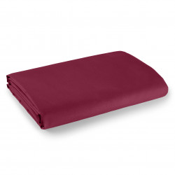 Drap plat Rouge 240 x 300 cm pour lit 2 places 100% coton/57 fils/cm²
