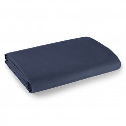 Drap plat Bleu marine 240 x 300 cm pour lit 2 places 100% coton/57 fils/cm²