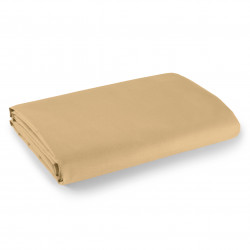 Drap plat Taupe 240 x 300 cm pour lit 2 places 100% coton/57 fils/cm²