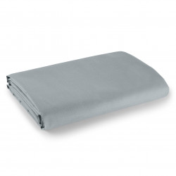 Drap plat Gris perle 180 x 290 cm pour lit 1 place 100% coton/57 fils/cm²