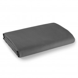 Drap plat Anthracite 180 x 290 cm pour lit 1 place 100% coton/57 fils/cm²