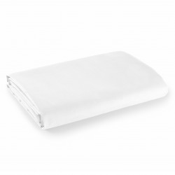 Drap plat Blanc 180 x 290 cm pour lit 1 place 100% coton/57 fils/cm²