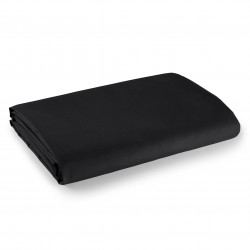 Drap plat Noir 180 x 290 cm pour lit 1 place 100% coton/57 fils/cm²