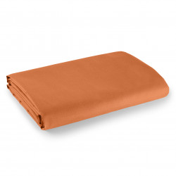 Drap plat Orange 180 x 290 cm pour lit 1 place 100% coton/57 fils/cm²
