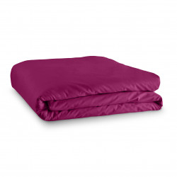 Housse de couette 240 x 220 unie rose fushia 100% Coton / 57 Fils/cm²