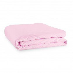 Housse de couette 240 x 220 unie rose pétale 100% Coton / 57 Fils/cm²