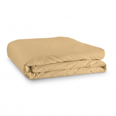 Housse de couette 140 x 200 unie taupe 100% Coton / 57 Fils/cm²