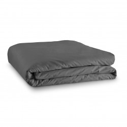 Housse de couette 140 x 200 unie anthracite 100% Coton / 57 Fils/cm²