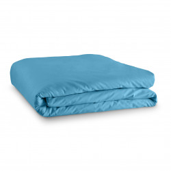 1 Housse de couette 240 x 220 unie turquoise 100% Coton / 57 Fils/cm²