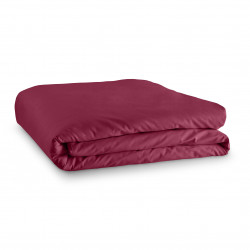 Housse de couette 240 x 220 unie rouge 100% Coton / 57 Fils/cm²