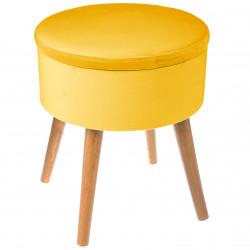 Tabouret coffre en velours "Tess" Atmosphera