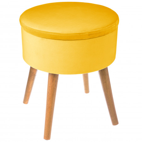 Tabouret coffre en velours "Tess" Atmosphera