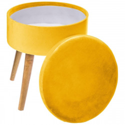 Tabouret coffre en velours "Tess" Atmosphera