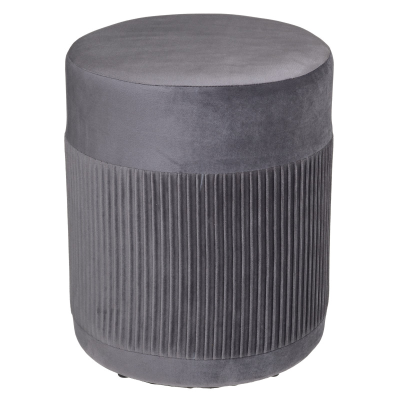 Pouf en velours "Nofy" Hauteur 38 cm Atmosphera