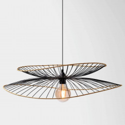 Suspension filaire "Alara" en métal noir Diamètre 70 cm Atmosphera
