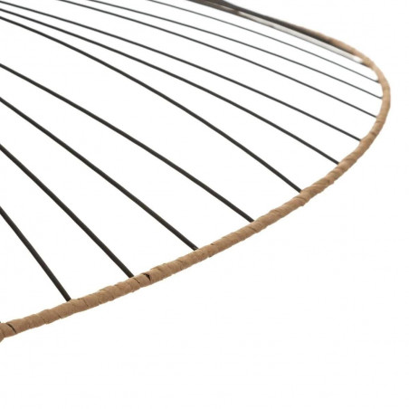 Suspension filaire "Alara" en métal noir Diamètre 70 cm Atmosphera
