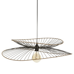 Suspension filaire "Alara" en métal noir Diamètre 70 cm Atmosphera