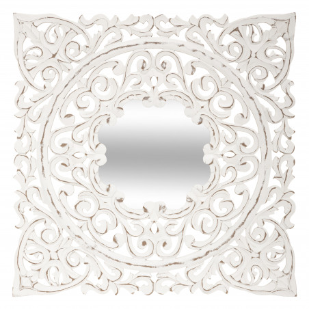 Miroir sculpté "Fanny" 58 x 58 cm Atmosphera