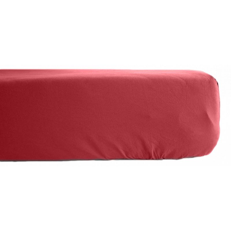 Drap housse percale pur coton peigné longues fibres 80 fils/cm² avec bonnet de 35 cm Vent du sud